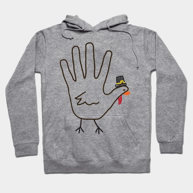 handdrawn turkey hand Hoodie by asyrum